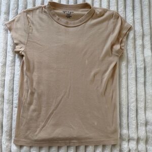 Brandy Melville Light Tan Short Sleeve Tee